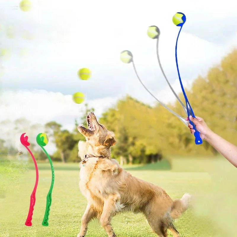 Haustier-Tennisball-Wurfset, Outdoor-Hundetrainingsspielzeug, Robuster Ergonomischer Griff, Interaktives Ball-Sammelsystem, Haustierzubehör – Detail 8