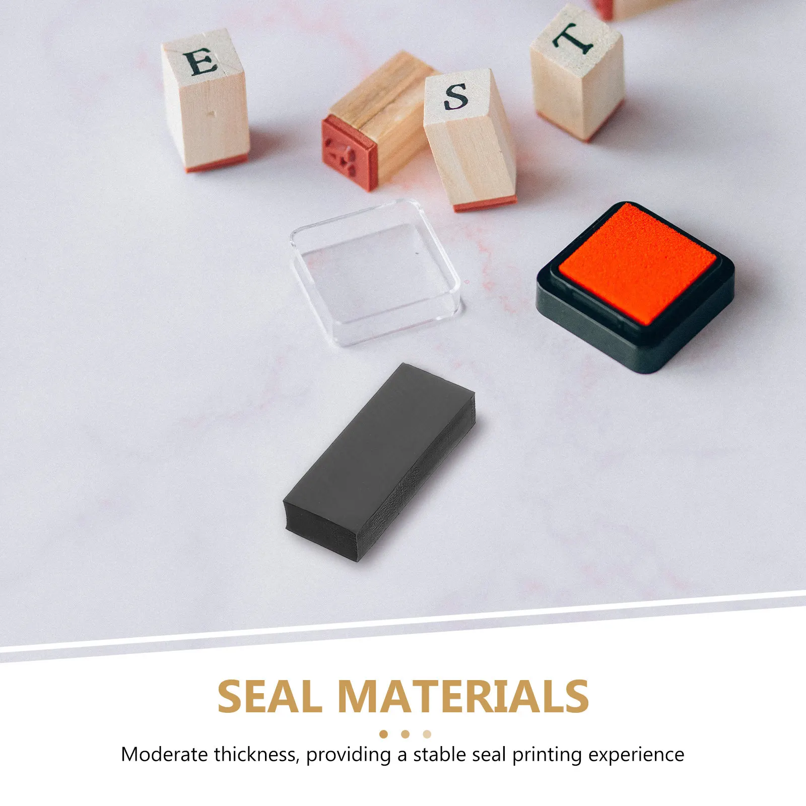10Pcs Photosensitive Seal Pads Multi-Use Thick Bright Surface Elastic Fast Exposure Clear Printing Professional DIY Stamp Making