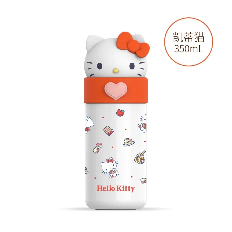 Copo de água portátil Sanrio Hello Kitty para meninas, de alto valor, fofo, estudante da escola primária, kulomi, garrafa térmica, novo