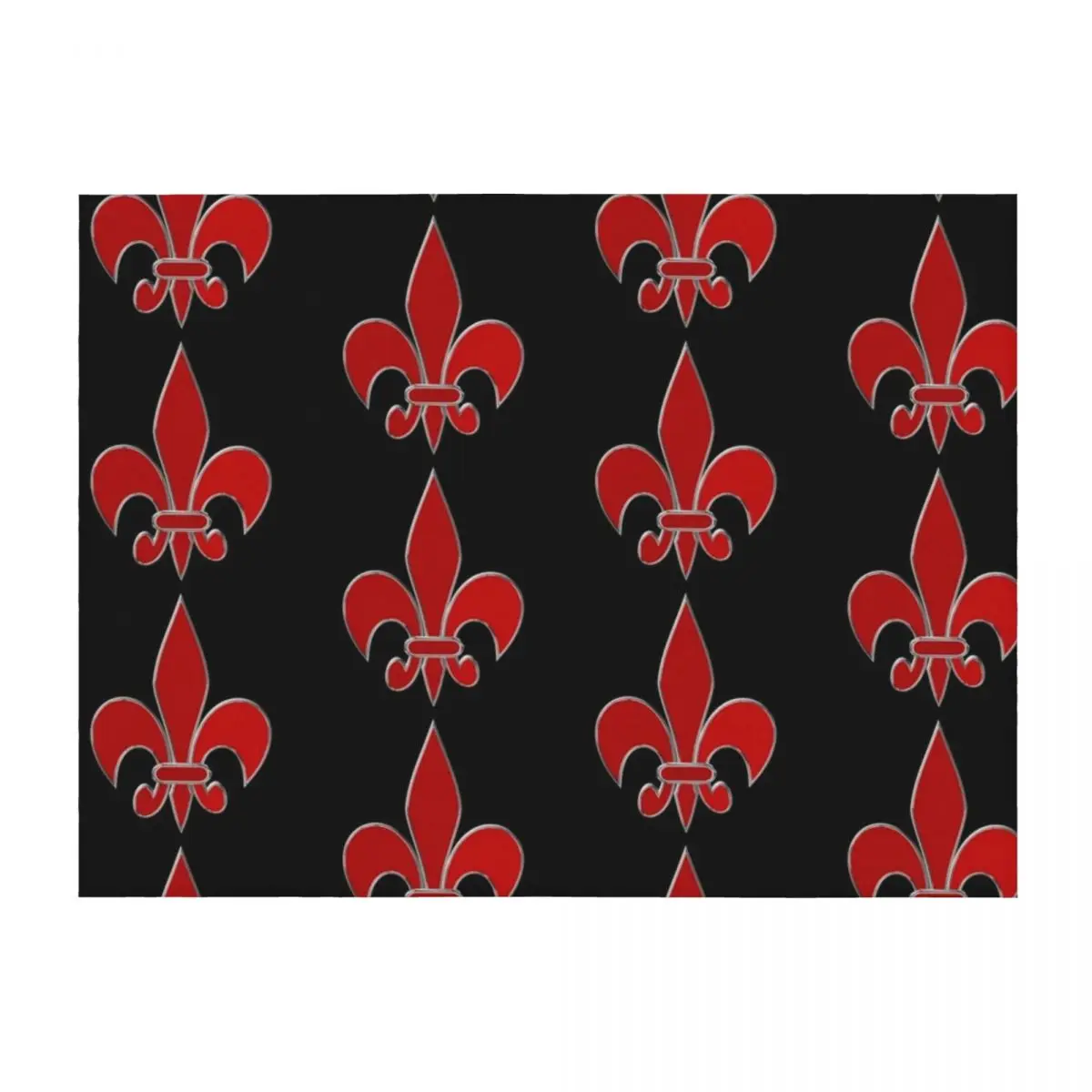 

Fleur de Lis Throw Blanket for winter Blankets For Sofas Plaid on the sofa Large Blankets