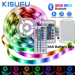 DC 5V RGB LED Strip Light Battery Powed Bluetooth Control IP21/IP65 Flex Ribbon Tape Strips With 3/17/24key Remote TV Backlight
