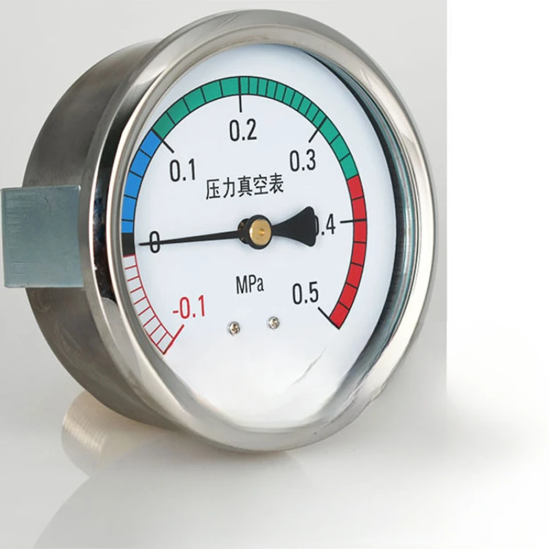 

Sterilization furnace circular pressure gauge Y-100ZT, high temperature resistance 0.3456MPA, Yibaifeng stainless steel