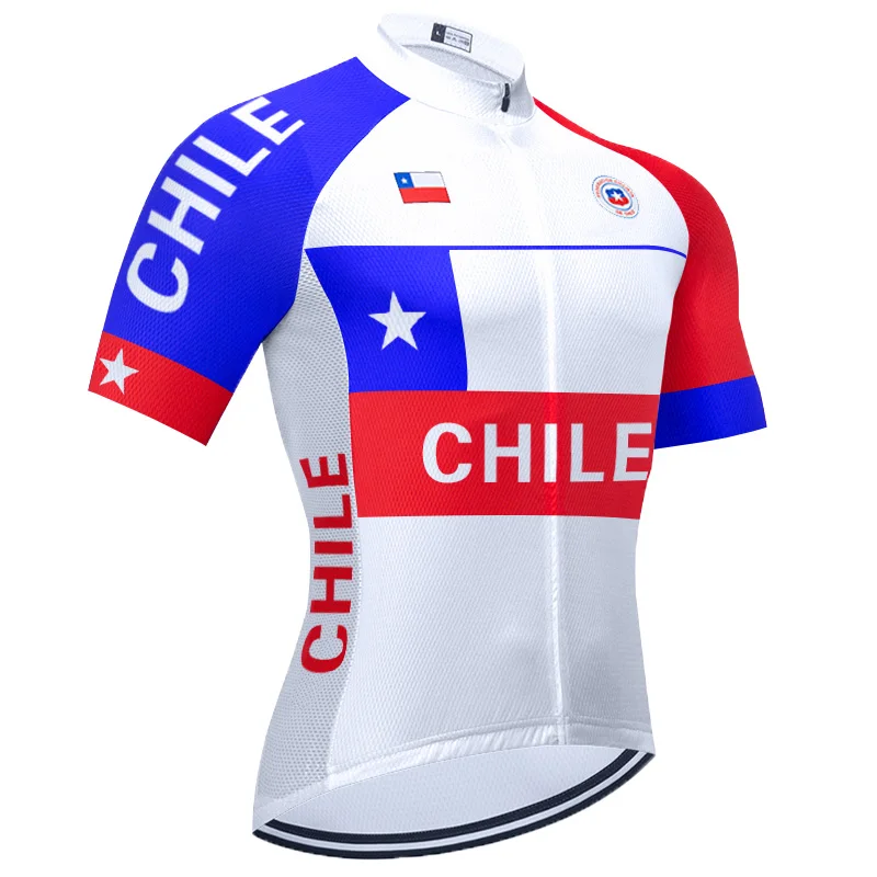 2024 Chile Sport Cycling Jacket White Shirt Short Sleeve Wear Road Jersey Bicycl Pro Outdoor Downhill Sweatproof Runing Moto Bib