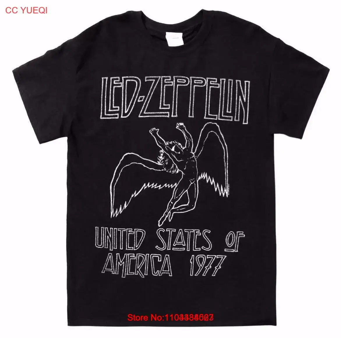 Led_Zep pelin 1977 US TOUR T Shirt Vintage For Funny Black long or short sleeves