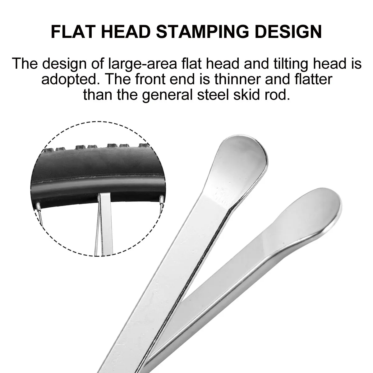 10Pcs Professional Bike Tire Levers Stainless Steel Curved Tyre Spoons Easy Removal Tool for Bicycle Repair Workshop