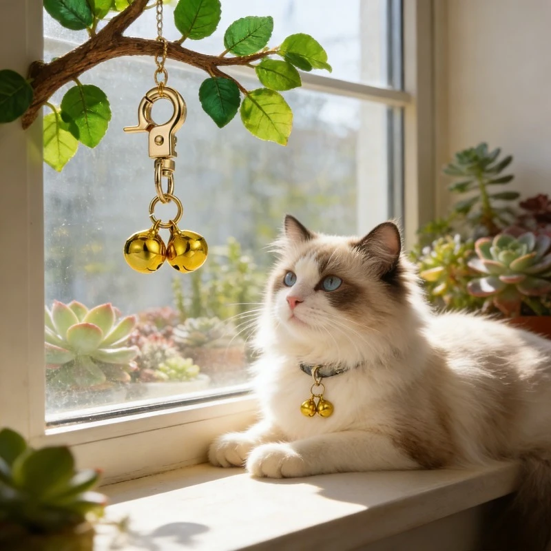 

Pet Collar Bell Charm Handmade DIY Metal Accessory with Crisp Sound for Dogs Cats Cute Hanging Decoration Durable Lightweight