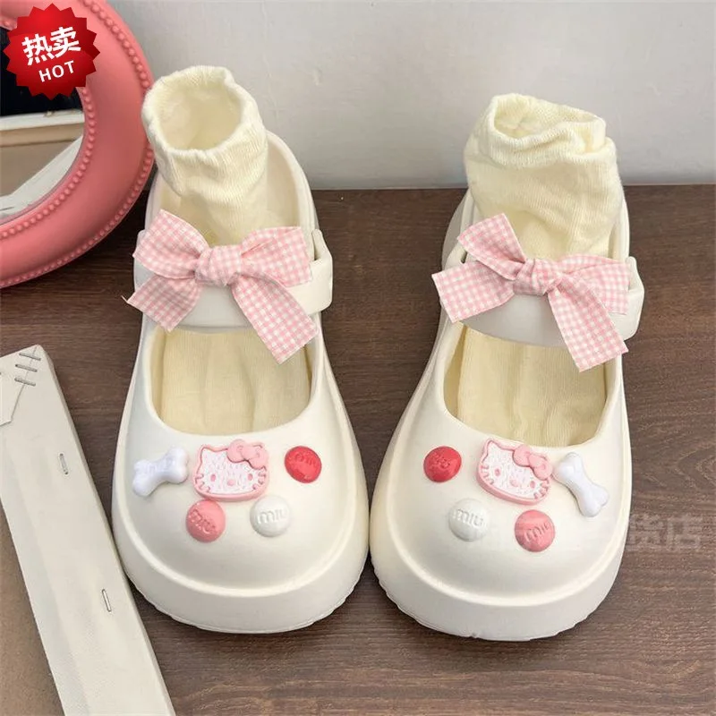 

2026 Hello Kitty Women's Clogs, Platform Non-Slip Summer Sandals, Cute Breathable Beach Slippers