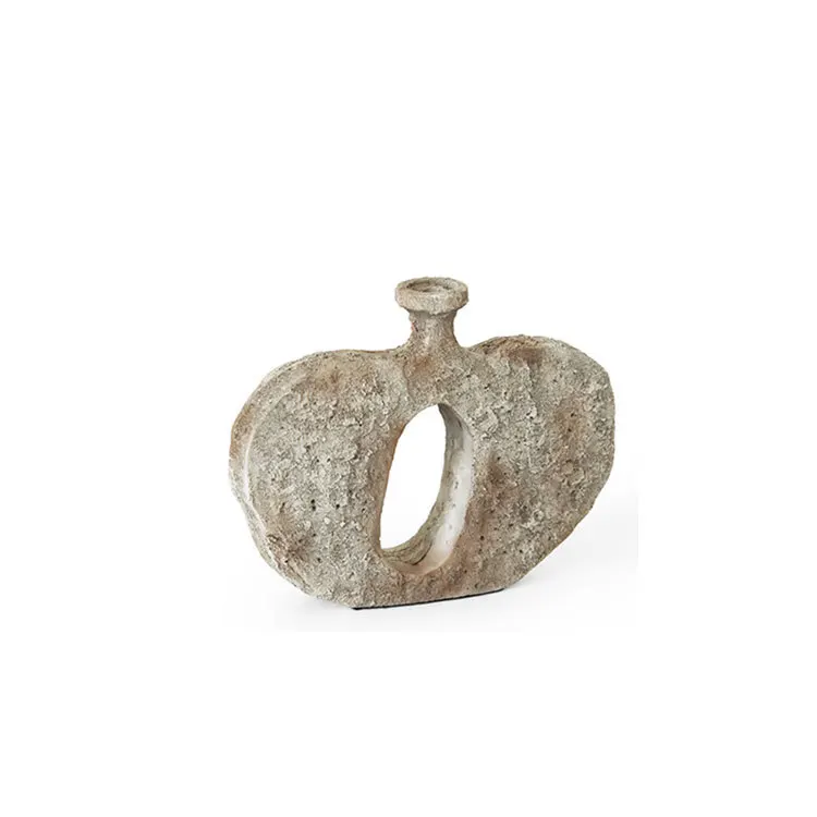 

Modern minimalist art old imitation stone pattern pot-shaped ornament model room B & B living room study creative soft decoratio
