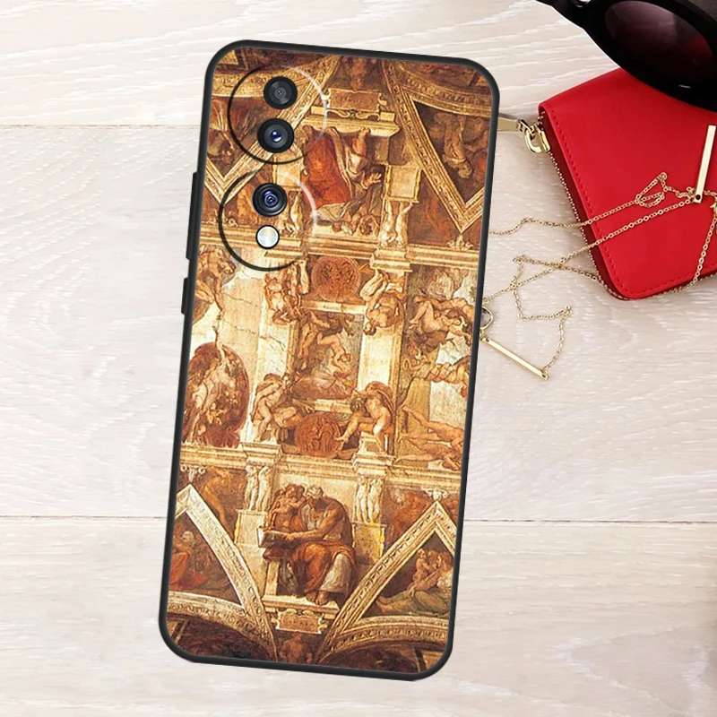 Michelangelo Art Case For Honor X8a X9a X6a X7a X6 X7 X8 X9 X8b X9b Honor 90 Lite 70 50 Magic 5 6 Pro Cover