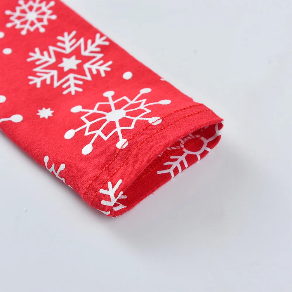 DXTON Neujahr Party Geschenk Mädchen Weihnachtskleid Schneeflocken Druck Kinder Winterkleidung Unregelmäßiger Tüll Mesh Schleife Prinzessin Kleider – Detail 7