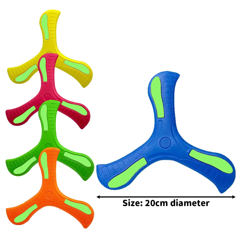 Miękki 3-listny bumerang dla dzieci – latający dysk, interaktywna zabawka sportowa na świeżym powietrzu dla dorosłych i dzieci, gra rodzinna