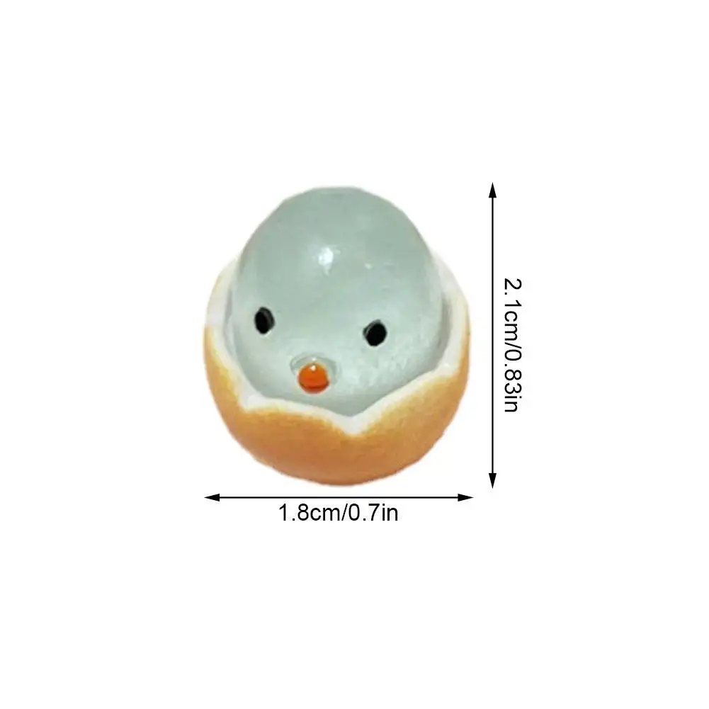 Luminous Shell Breaking Chick Cute Resin Egg Kawaii 3D Animal Ornament For Earring Keychain DIY Jewelry Making Home Decoration