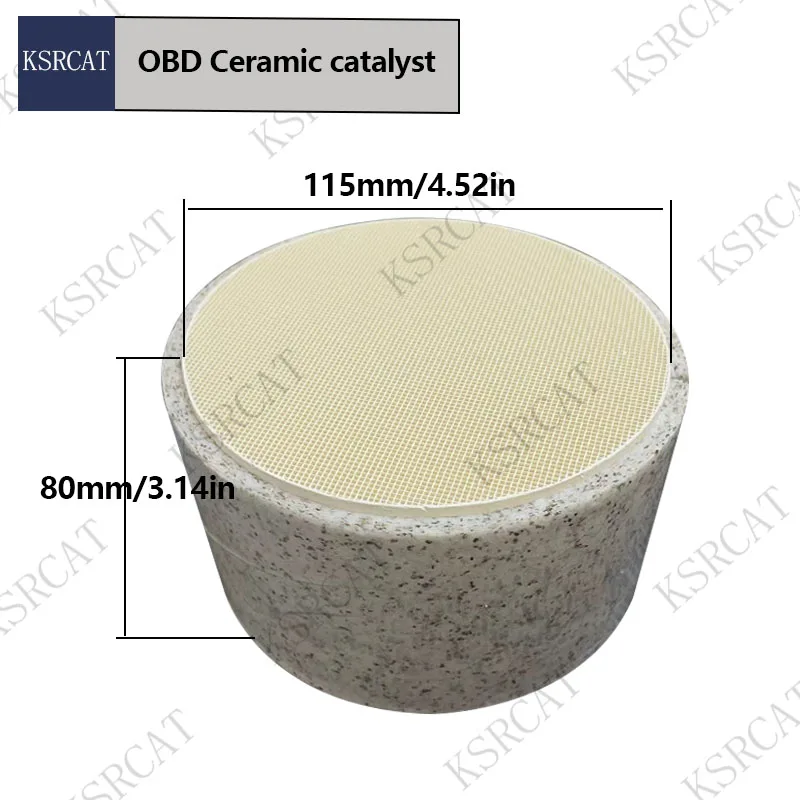 OBD 600cpsi 115*80mm Auto Honeycomb Ceramic Catalyst Car Catalyst