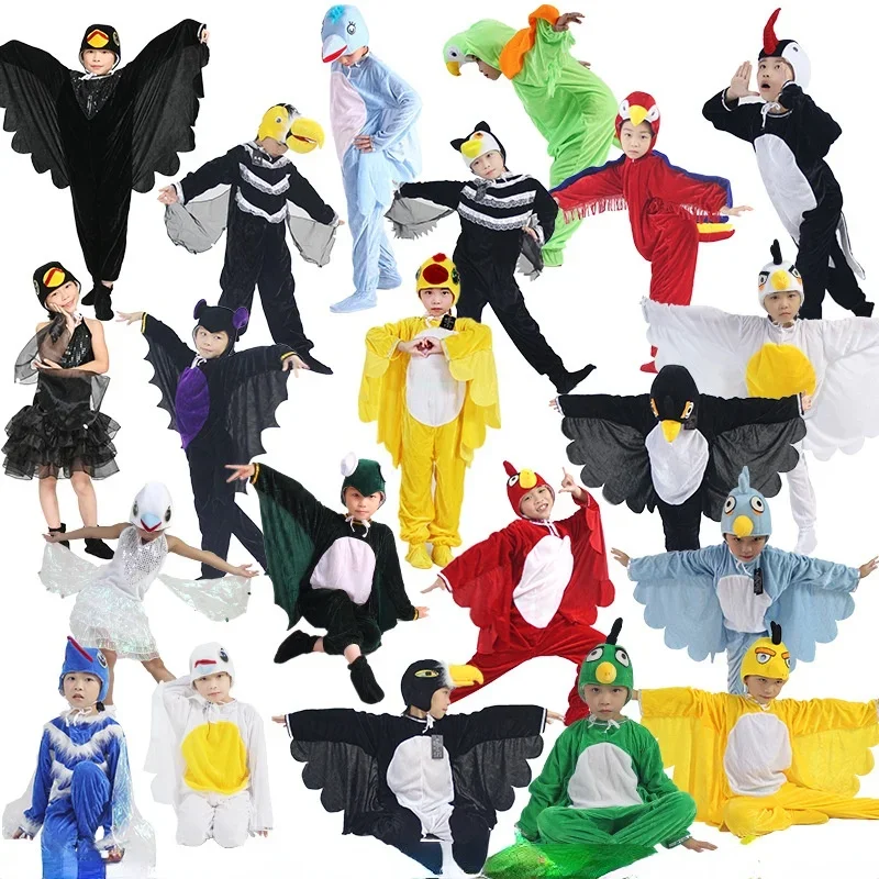 Child Adult Animal  Bird Swallow Eagle Oriole Parrot Woodpecker   Fancy Dress Jumpsuit Gifts Set  Cosplay     Halloween Costume