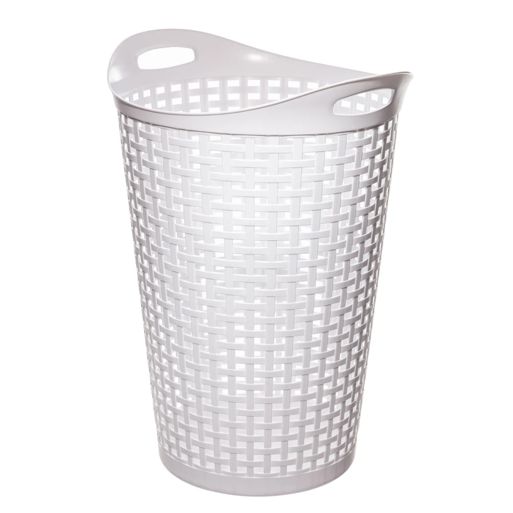

Arctic White Wicker Flex Laundry Basket for Adults