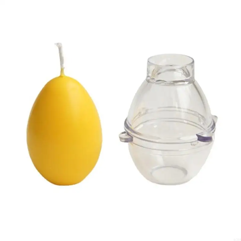 H7ED Geometric Egg Plastic Mold DIY Resin Ornaments Making Supplies