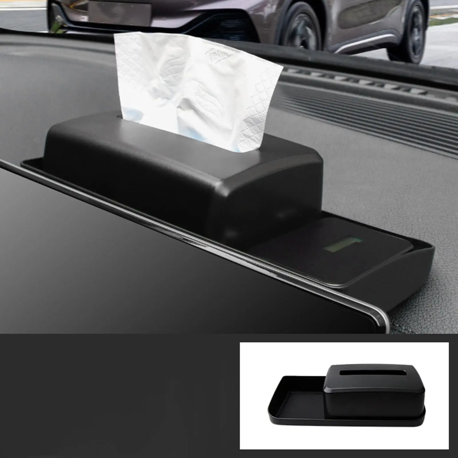 

Прочный органайзер для приборной панели, черный, простая установка, для центральной консоли автомобиля