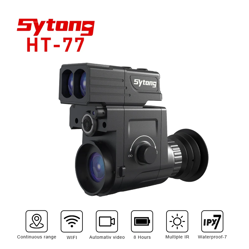 

Sytong HT-77LRF Night Vision Rifle Scope IR Digital Monocular For Hunting Video Recorde 1000m Rangefinder WIFI Live Image Scope