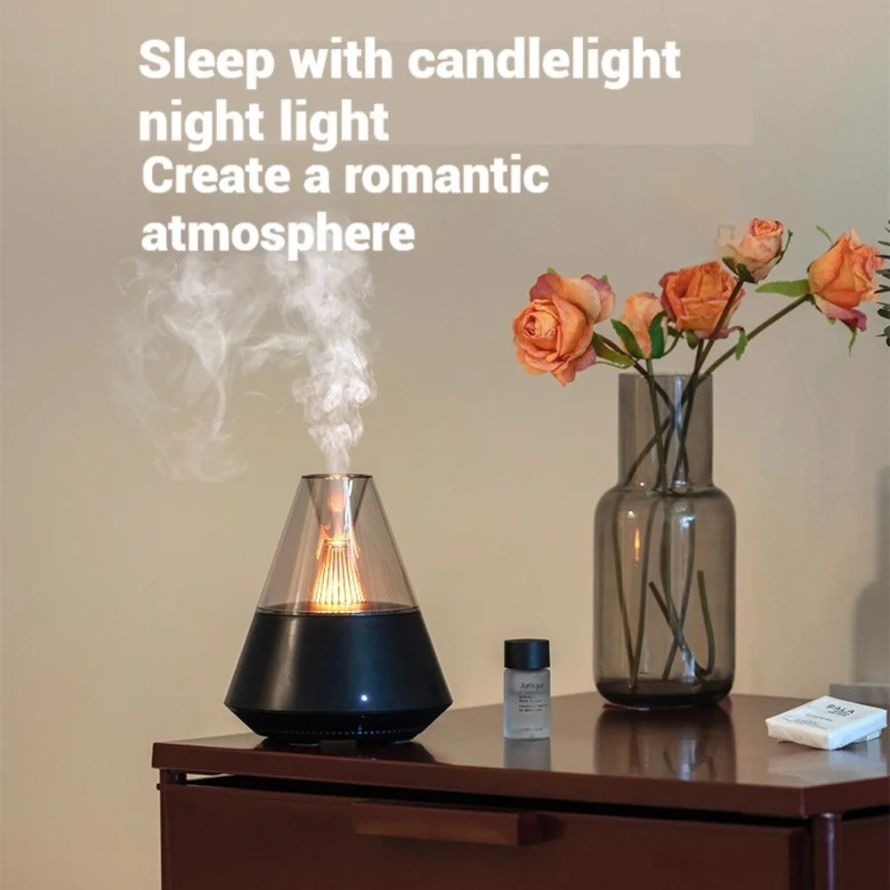 ناشر الروائح مع ضوء المزاج LED USB مرطب الرذاذ البارد للزيوت الأساسية هدية معطر الهواء المحمول