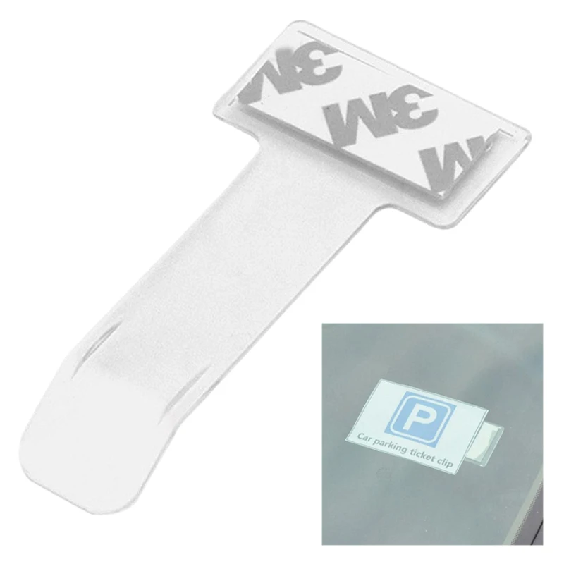 1/2/5Pcs Car Parking Ticket Clip Transparent Windscreen Invoice Receipt Clips Plastic Clamps Universal Automobile Accessories