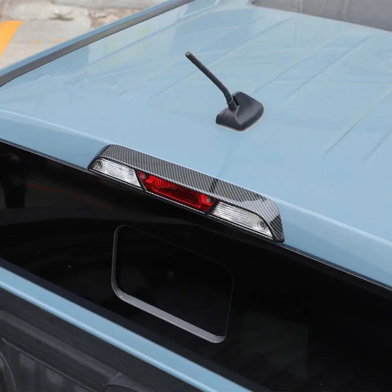 

Для Ford Maverick Maverick 2022 2023 2024, высокопозиционный стоп-сигнал, декоративная рамка, автозапчасти, узор из углеродного волокна ABS