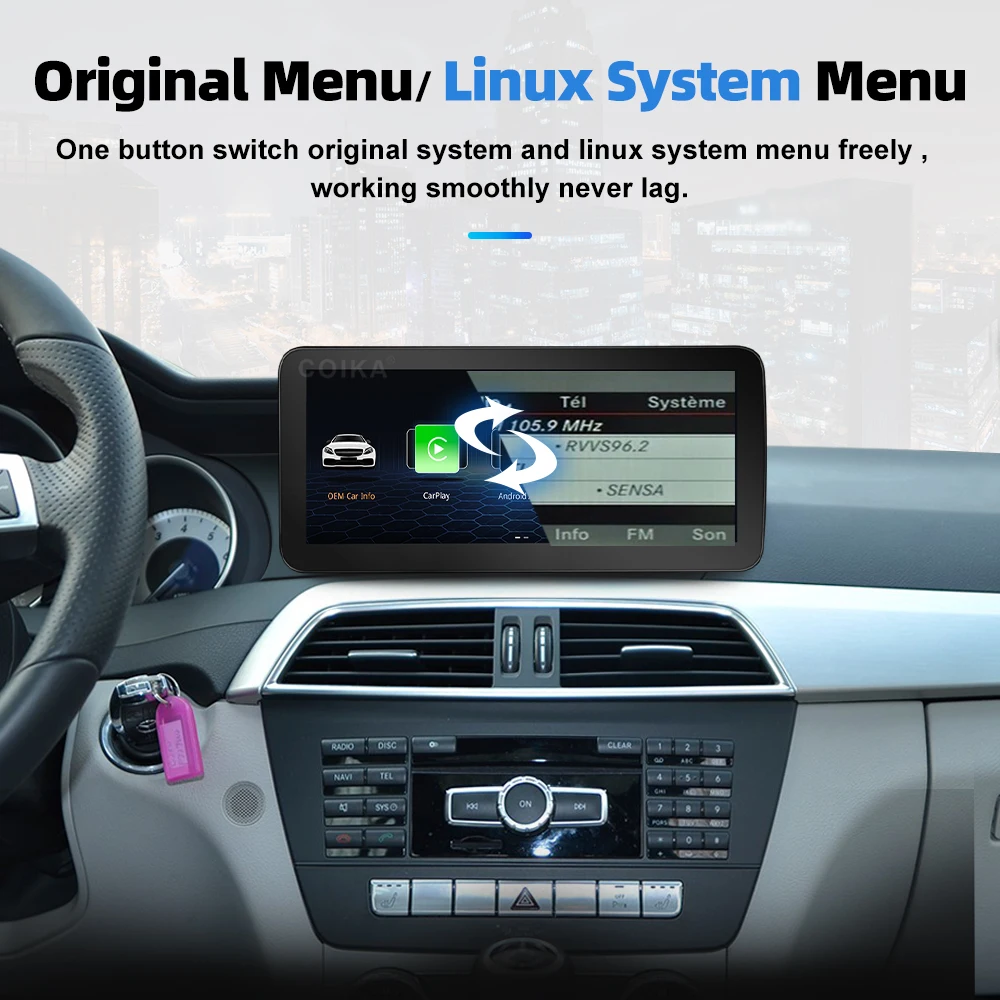 Fabrik Preis Linux Auto Radio Stereo Multimedia Für Mercedes Benz C W204 W205 GLC X253 2007-2018 Auto video Player Touchscreen – Detail 11