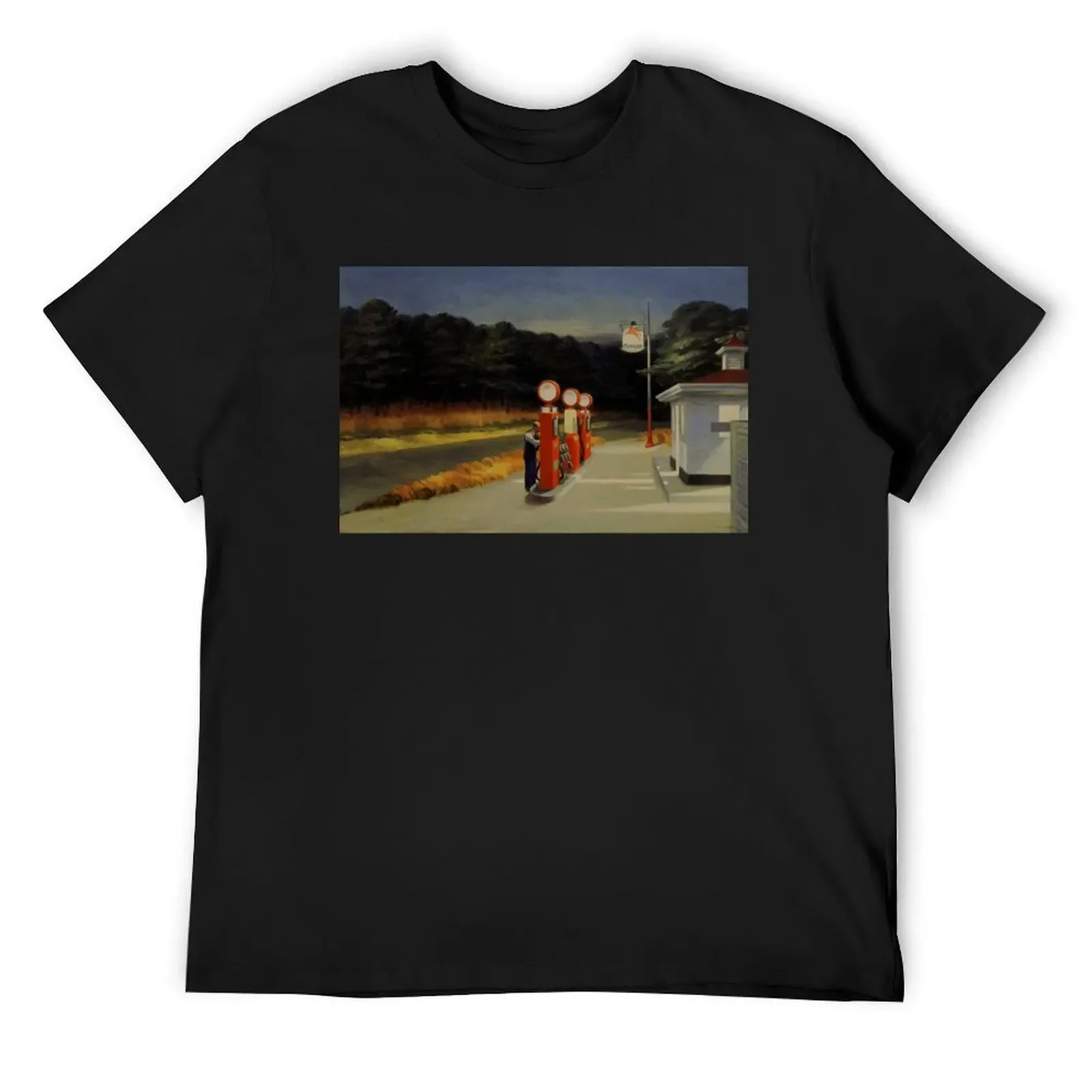 

High Res Edward Hopper Gas 1940 T-Shirt boys whites blacks man t shirt customs design your own men t shirts high quality