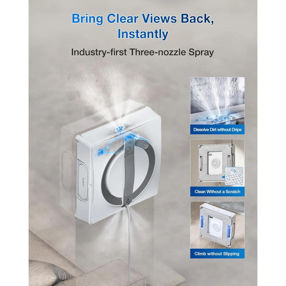 WINBOT W2 PRO Omni Portable Window Cleaning Robot with Multi-Functional Station, Charging While Working, Intelligent Cle image 2