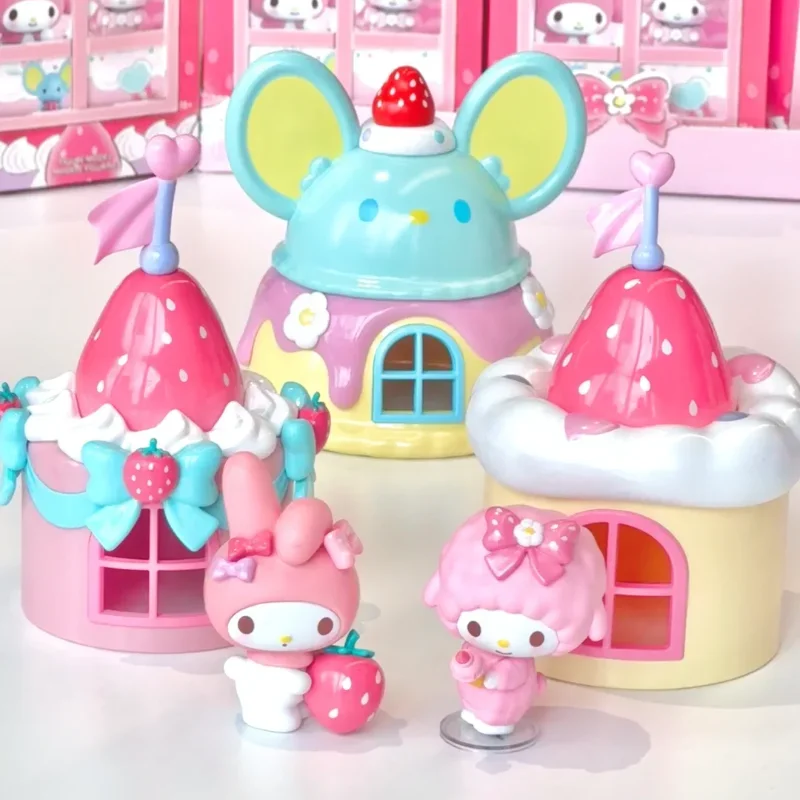 MINISO Sanurgente Melody Characters Blind Box, Melody and My Sweet Series Mystery Box, Modèle Kawaii, Jouet pour Enfants, Cadeau de Vacances Authentique