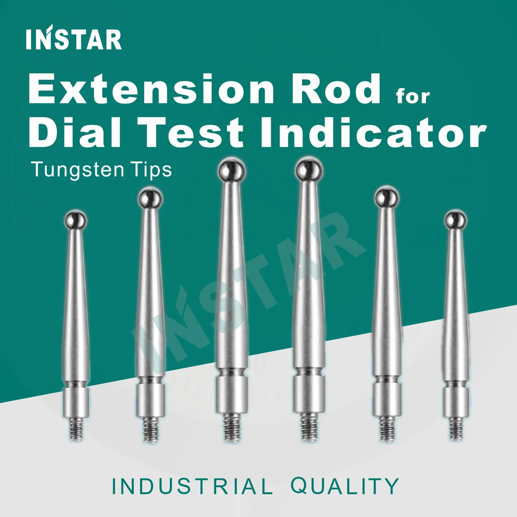 INSTAR Dial Test Indicator Extension Rod TUNGSTEN Tips Probe 0-0.8mm Industrial Quality M1.4 M1.6 Carbide Dial Gage 0-0.002mm