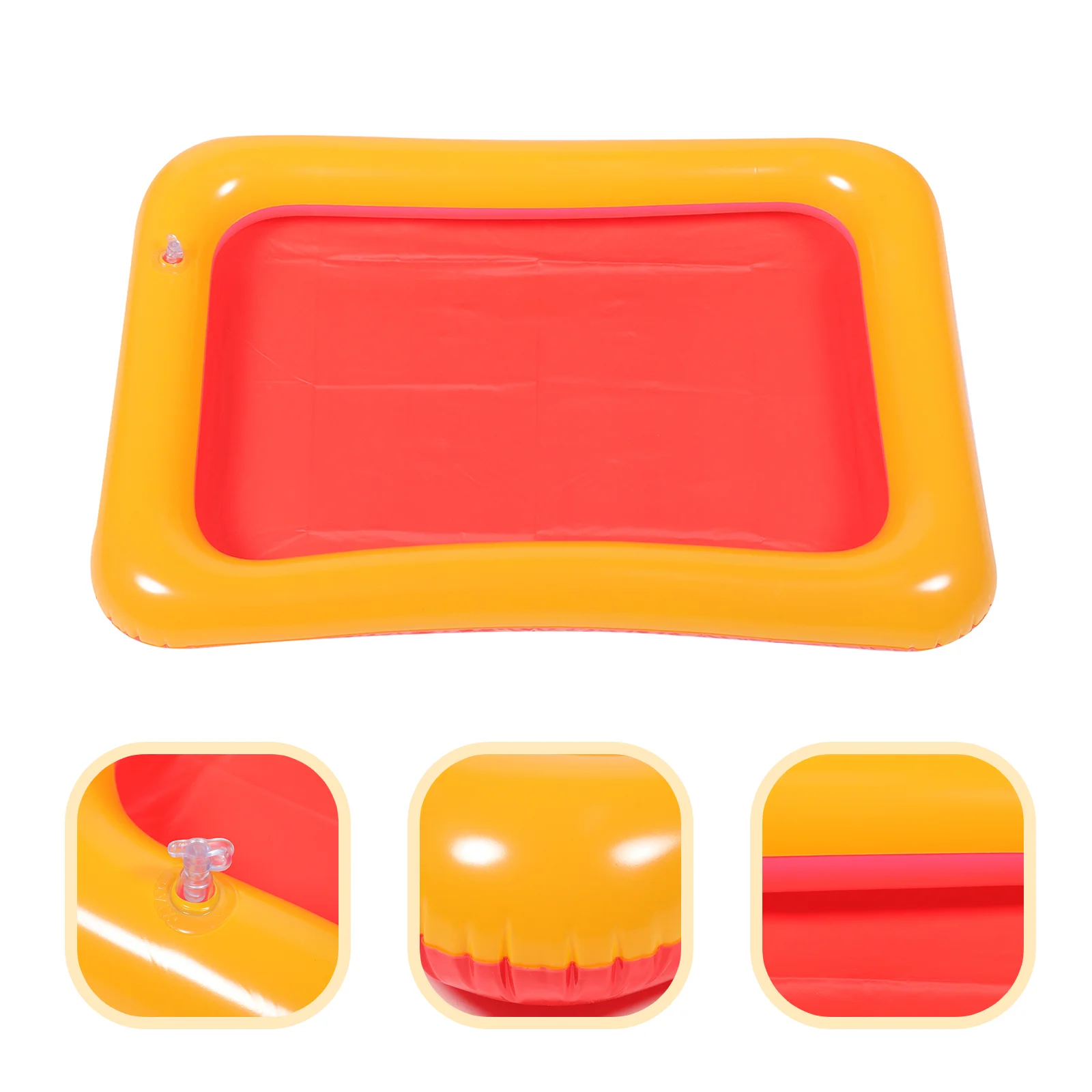 

Kids Inflatable Sandbox for Blow up Tray Pool Drink Holder Floats Children Party Baby