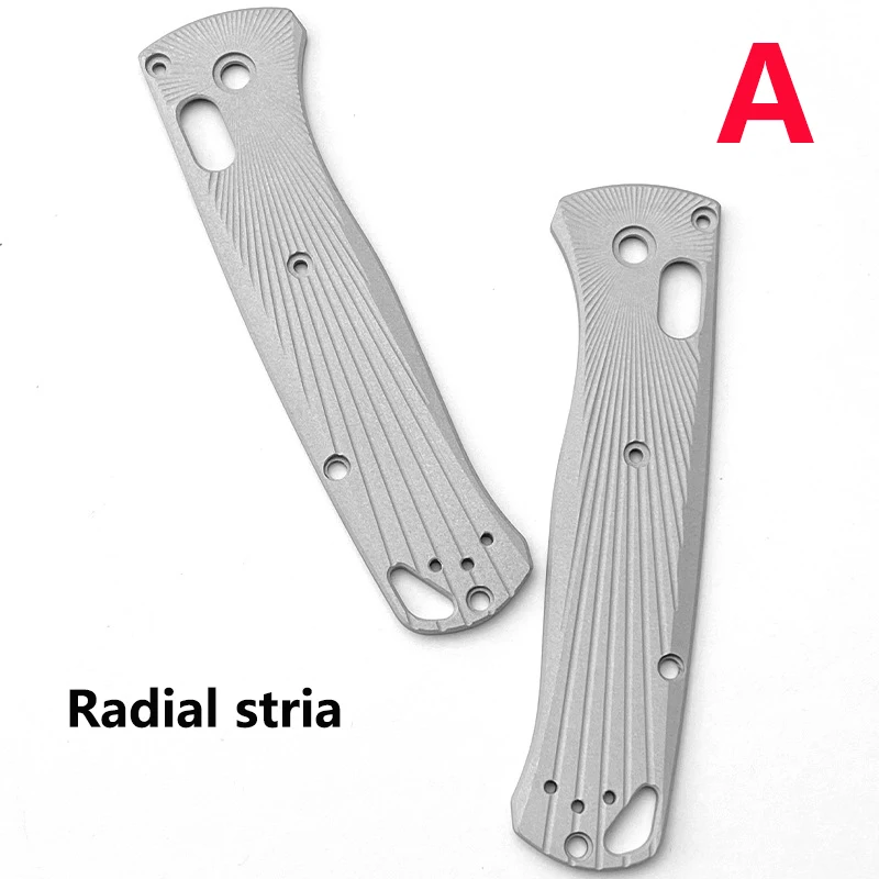 6 Patterns Aluminium Alloy Knife Grip Patches for Benchmade Bugout 535 Folding Knives DIY Making Accessories Parts Sandblasting