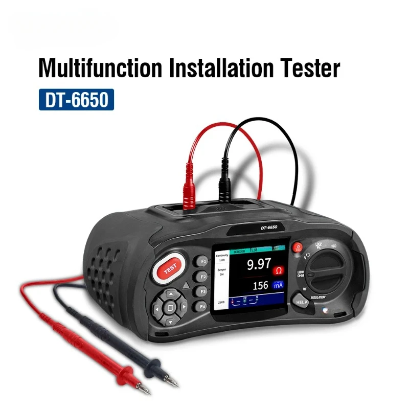 DT-6650 Multifunction Installation Tester With Insulation Resistance, Earth Resistance, Loop Impedance, Voltage,RCD, PFG PSC