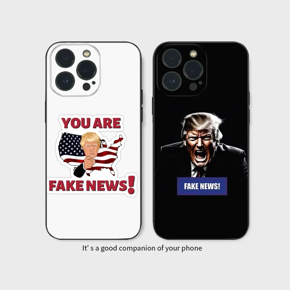 Fake News 2024 Trump Phone Case For IPhone16 15 14 13 12 Mini 11 Pro XS Max X XR SE5 6 7 8 Plus Soft Silicone Cover