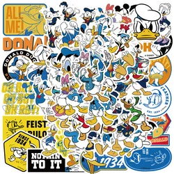 50Pcs Disney Donald Duck Stickers Cartoon DIY Stationery Scrapbook Diary Laptop Bike Car Skateboard Waterproof Decals Toys