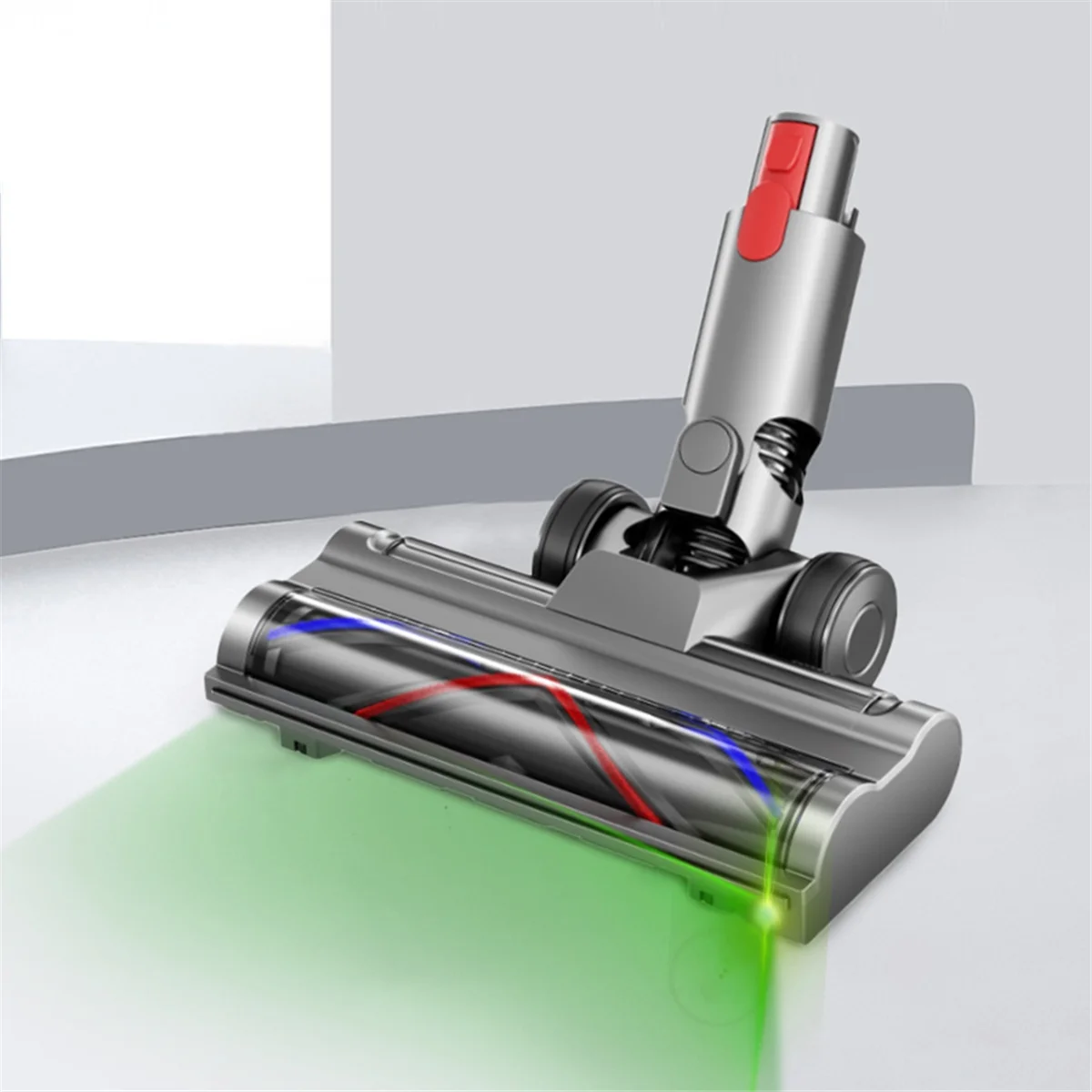 Popular para Dyson V7 V8 V10 V11 V15 accesorio de vacío cabezal de cepillo de rodillo de cerdas en forma de V con Kit de bloqueo de interruptor de luces LED