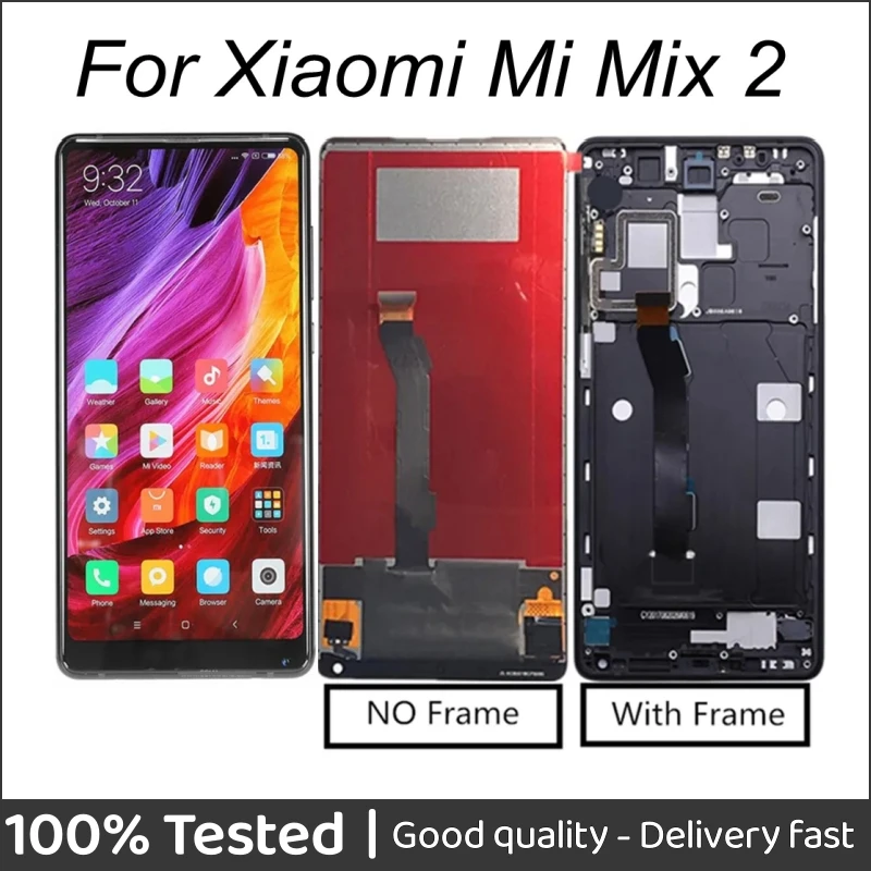 

5.99" For Xiaomi MI Mix 2 LCD Display+Touch Screen With frame Digitizer Assembly for phone xiaomi mi mix2 lcd (RAM 6GB)