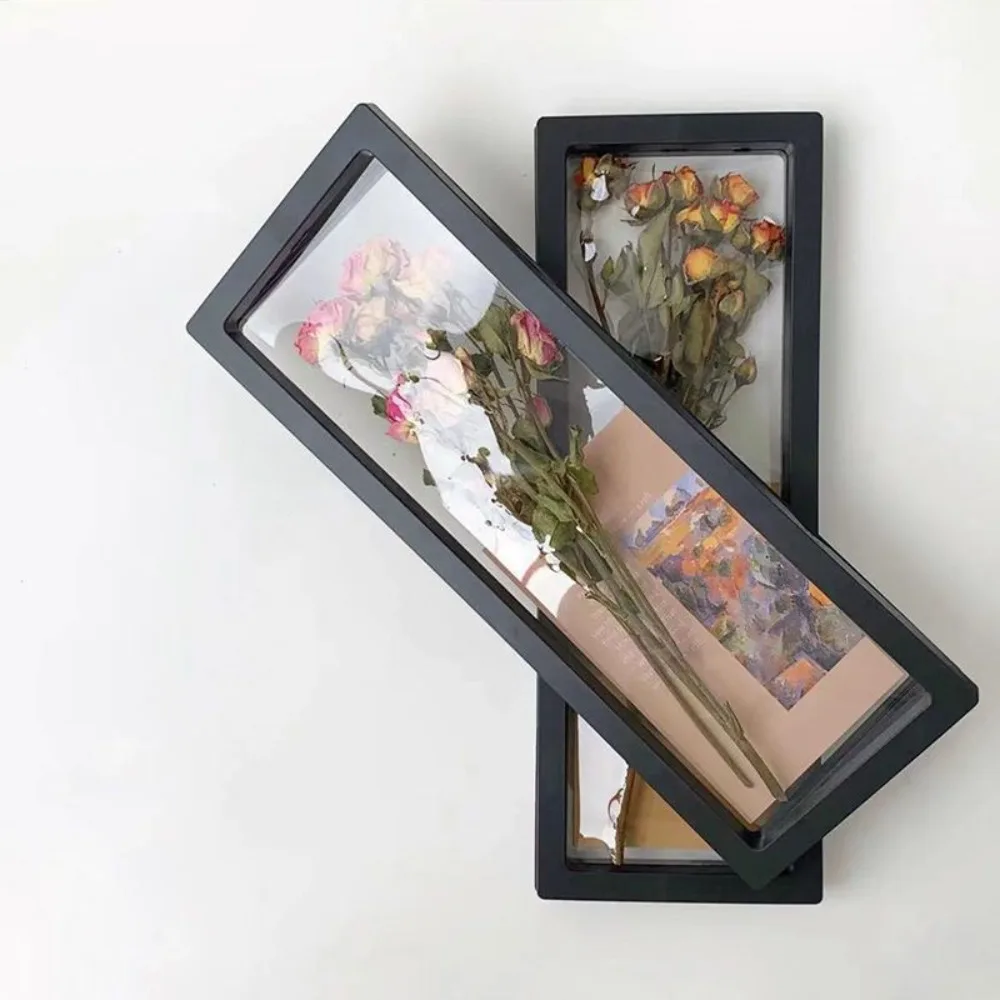 Plastic Transparent Frame Storage Box Black White DIY Picture Frame Square Jewelry Storage Case Bracelet