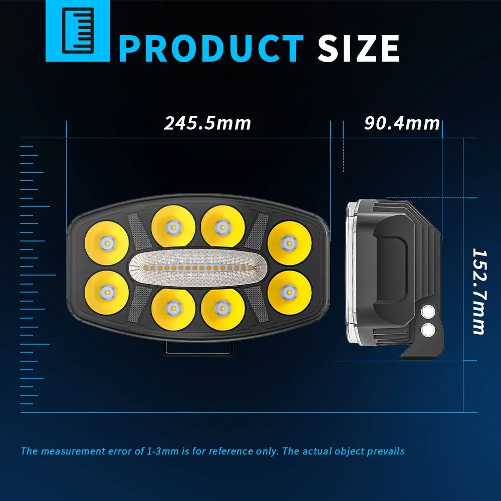 ضوء العمل الأوروبي المقاوم للماء ، ضوء تشغيل نهارية ، مصباح أمامي مساعد للقيادة ، كشاف معدل ، مصباح أمامي للشاحنة ، 10 "، C04