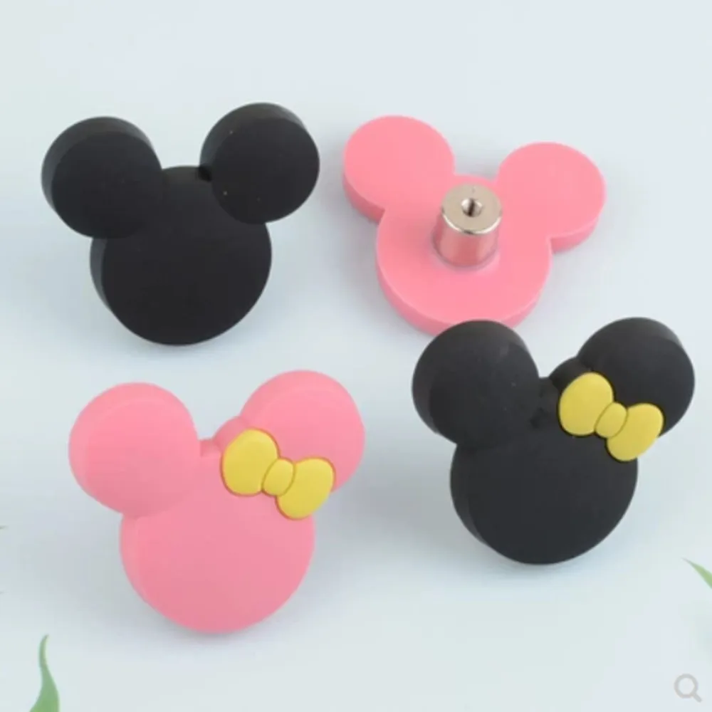 Color Soft Glue Environmental Protection Children Room Kids Knob Candy Drawer Shoe Cabinet Wardrobe Wine Cute Cartoon Handle