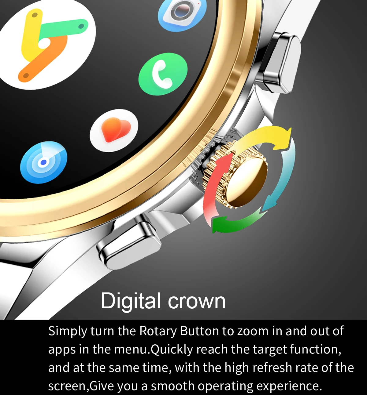 Time Owner-Montre intelligente multifonction, Bluetooth 1.43, écran HD, rappel d'informations en temps réel, style professionnel, mode, KC83