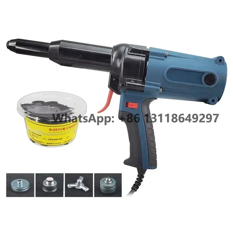 220V/50HZ 6.4mm Professional Corded Electrical Riveter Power Tool Heavy-duty Rivet Gun Electric Blind Rivet Gun