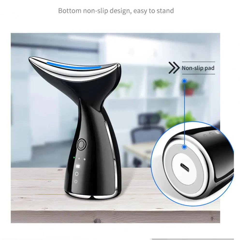 Neck Lines Instrument Micro-current Neck Beauty Device USB Charging Anti-Aging Ultrasonic Vibration Neck Wrinkle Removal Machine