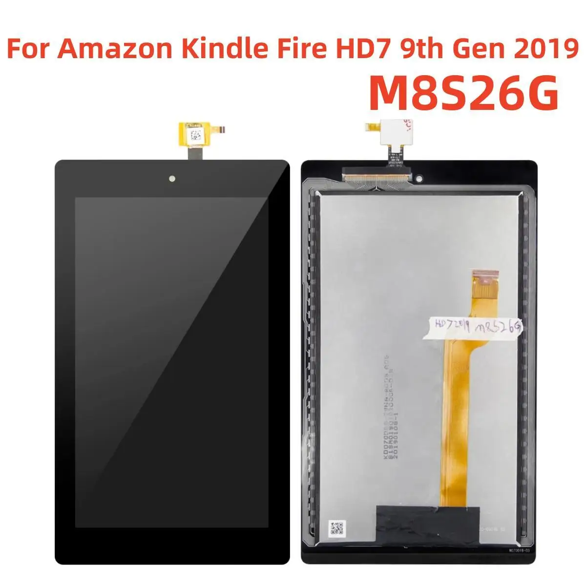 For Amazon Kindle Fire HD 7 2019 9th M8S26G LCD Display Touch Screen Display Touch Screen Digitizer Assembly Replacement