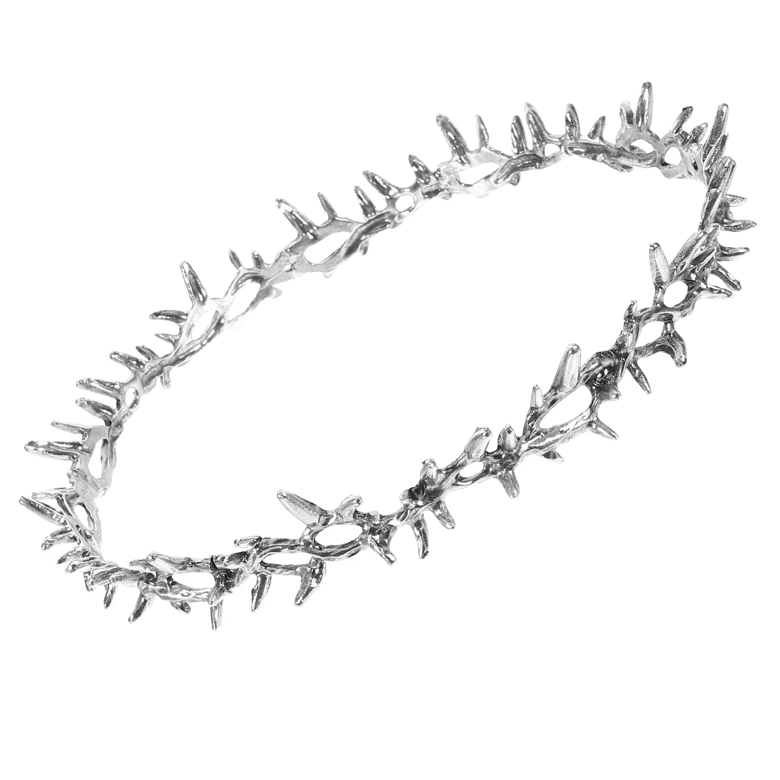 Crown of Thorns Party Hair Accessories Ancient Silver Crowns for Women Wedding Girls Tiara Jewelry Bride Headdress Metal The