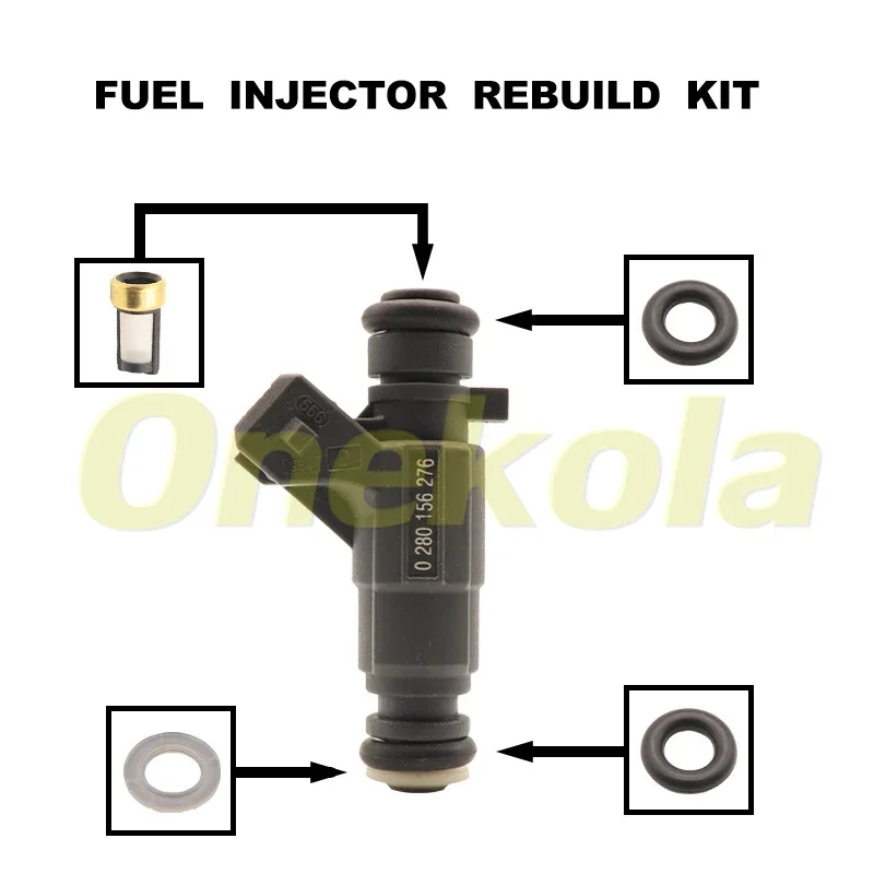 Fuel Injector Seal O-Ring Kit Seals Filters for Jinbei Grace Yangtze Zhongxing pickup 0280156276