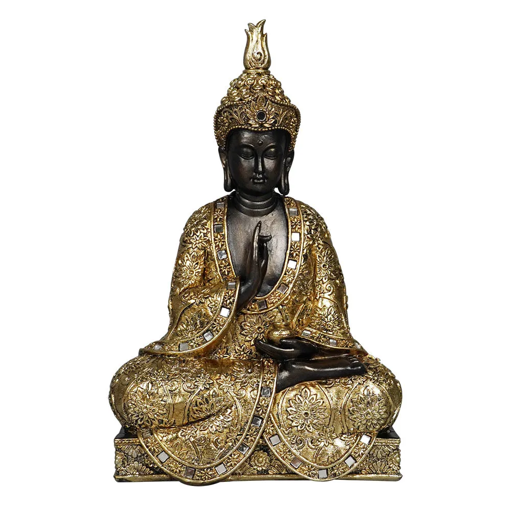 

Buddha Statue South East Asia Resin Sitting Buddha India Buddha Statue Zen Exquisite Resin Craft