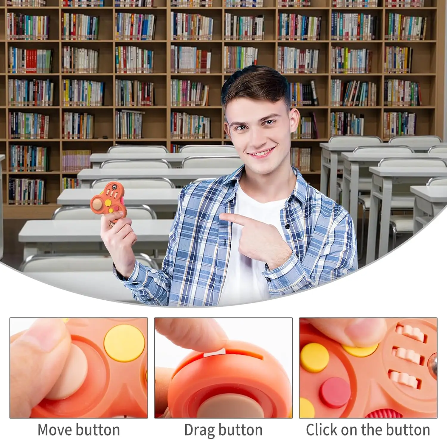 1 Uds. Rellenos de cesta de Pascua para niños y niñas, juguetes sensoriales, controlador de Clicker de cubo para aliviar el estrés para juegos de viaje de escritorio de oficina