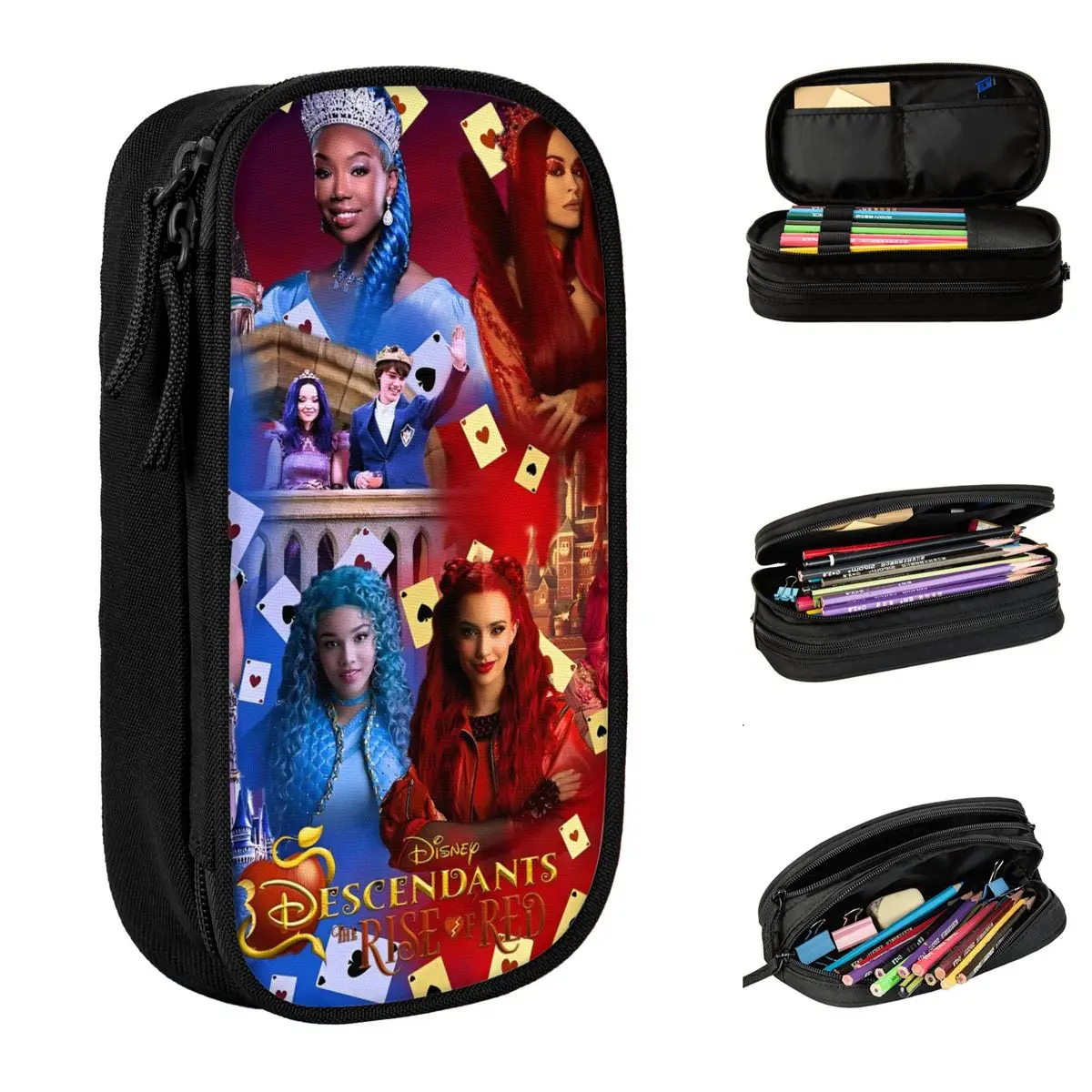 Descendants The Rise Of Red Pencil Case Chloe Charming Pencilcases Pen Holder for Girl Boy Large Storage Bags School Stationery