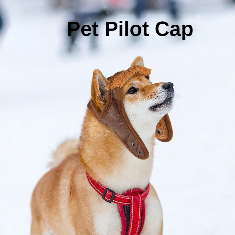 

Pet Supplies Autumn And Winter New Pet Dog Dog Aviator Cap Europe And The United States Retro Fashion Warm Customizable